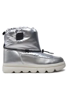 Geox Śniegowce J WILLABOOM GIRL B A J46HWE 0LVNF C0474 S Srebrny - Buty dla dziewczynek - miniaturka - grafika 1