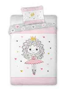 FARO, Pościel dla dzieci, 160x200+70x80 cm, LuLuLand, Różowa Księżniczka - Pościel dla dzieci FARO, Pościel dla dzieci, 160x200+70x80 cm, LuLuLand, Różowa Księżniczka - Pościel dla dzieci - miniaturka - grafika 1