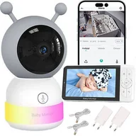Elektroniczne nianie i monitory oddechu - NIANIA ELEKTRONICZNA Z KAMERĄ WIFI OBROTOWA FULL HD + MONITOR LCD 5" 4XZOOM 2 V2 - miniaturka - grafika 1