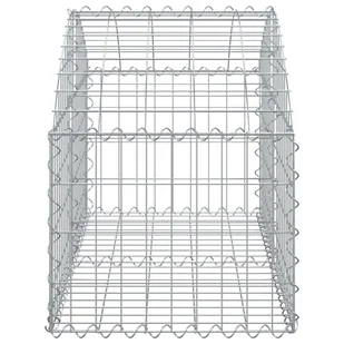 VIDAXL Łukowaty kosz gabionowy, 100x50x40/60 cm, galwanizowane żelazo - Ogrodzenia - miniaturka - grafika 5