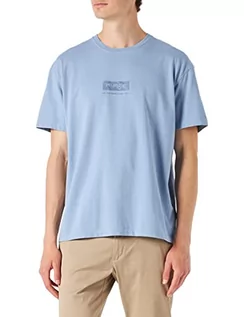 Koszulki męskie - Wrangler Męski t-shirt z logo, Kentucky Blue, XL - grafika 1