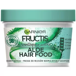 Garnier Fructis Aloe Hair Food nawilżająca maska do włosów normalnych i suchych 390ml - Maski do włosów - miniaturka - grafika 1