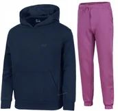 Dresy męskie - 4F OCIEPLANY DZIEWCZÄCY DRES KOMPLET BLUZA SPODNIE / rozm 146 - miniaturka - grafika 1