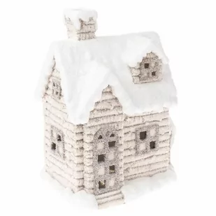 Świąteczna dekoracja Zaśnieżony domek na świeczkę tea light, 25 x 36 x 18 cm - Ozdoby bożonarodzeniowe - miniaturka - grafika 1