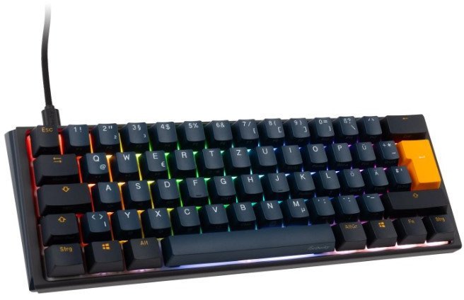 Ducky One 3 Pro Mini Nazca Line Gaming Tastatur, mechanisch, 8.000 Hz, Hot Swap, RGB - Cherry MX2A Red, ISO DE DKON2361ST-CRDEPDOENAZ001
