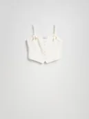 Koszulki i topy damskie - Reserved - Top na ramiączkach - biały - miniaturka - grafika 1