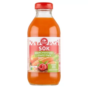 Carrefour Classic Sok marchwiowo-owocowy marchew jabłko malina 330 ml - Soki i napoje niegazowane - miniaturka - grafika 1