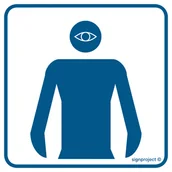 Systemy ekspozycyjne i znaki informacyjne - RE009 OKULISTYKA, PN - PŁYTA PCV 1MM; (300X300MM) - miniaturka - grafika 1