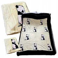 Koce i narzuty dla dzieci - Koc Kocyk Panda Zimowy Ciepły Polarowy W Pandy Narzuta 130x150 - miniaturka - grafika 1