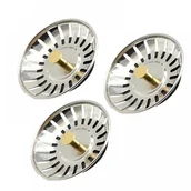 Korki do umywalek - Uniwersalny korek do zlewu - z uszczelką gumową - korek do zlewu kuchennego ze stali nierdzewnej - 3 sztuki - miniaturka - grafika 1