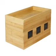 Maskownice do kabli - LogiLink Cable Box bambusowy - miniaturka - grafika 1