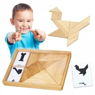 Puzzle - VIGA Drewniane Puzzle - Tangram - miniaturka - grafika 1