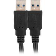 Adaptery i przejściówki - Lanberg Kabel USB 3.0 AM-AM 1.8m czarny - miniaturka - grafika 1