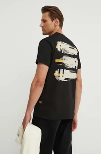 G-Star Raw t-shirt bawełniany męski kolor czarny gładki D24684-C336 - Koszulki męskie - miniaturka - grafika 1
