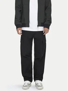 Only & Sons Spodnie materiałowe Ray 22028640 Czarny Loose Fit - Spodnie męskie - miniaturka - grafika 1