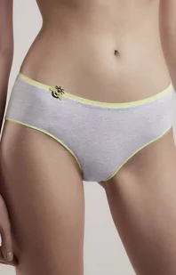 Bawełniane figi damskie typu slipy RP3110, Kolor szaro-żółty, Rozmiar XL, Conte - Primodo.com - Majtki damskie - miniaturka - grafika 1