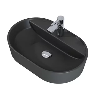 Elita 145104 UMYWALKA BABETTE 62x41 BLAT CERAM ANTHRACITE MATT - Umywalki - miniaturka - grafika 1
