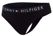 Majtki damskie - TOMMY HILFIGER MAJTKI STRINGI DAMSKIE THONG BLACK UW0UW01555 990 - Rozmiar: XS - miniaturka - grafika 1