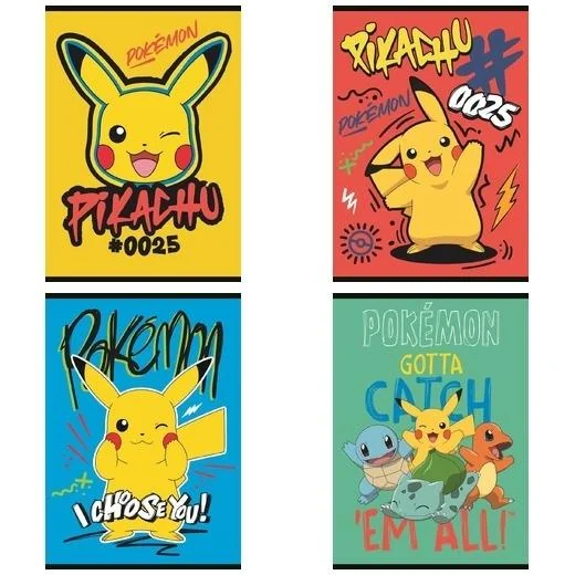 Zeszyt A5 kratka 16K Pokemon 15 sztuk