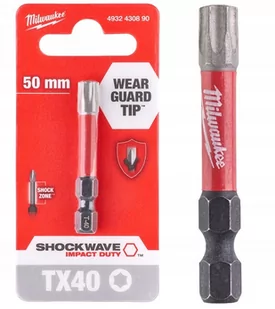 MILWAUKEE DOSTAWA w 24h MILWAUKEE BIT UDAROWY TX40 50MM SHOCKWAVE II 1PC 100% POZYTYWNYCH KOMENTARZY Z ALLEGRO! 4932 4308 90 - Bity - miniaturka - grafika 2