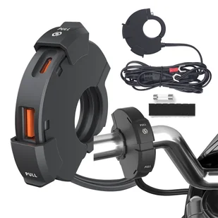 ŁADOWARKA MOTOCYKLOWA USB-C 2X GNIAZDO USB PD QC3.0 SZYBKIE ŁADOWANIE - Powerbanki - miniaturka - grafika 1