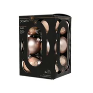 Bombki - Bombka szklana mix emalia/mat 6 cm różowa 12 szt. - miniaturka - grafika 1