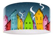 Lampy sufitowe - Macodesign Lampa wisząca Bajkowe miasteczko foto-065-40cm, 60 W - miniaturka - grafika 1