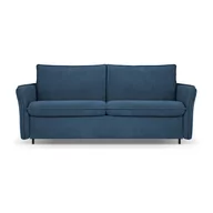 Sofy i kanapy - Niebieska rozkładana sofa 166 cm Dalida – Micadoni Home - miniaturka - grafika 1