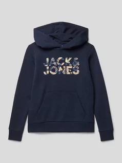 Swetry dla dziewczynek - Bluza z kapturem i nadrukiem z logo model ‘JEFF’ - grafika 1