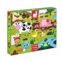 Janod Puzzle sensoryczne 20 elementów Farma J02772 - Puzzle - miniaturka - grafika 1