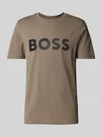 Koszulki męskie - T-shirt z nadrukiem z logo - miniaturka - grafika 1
