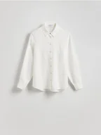 Koszule damskie - Reserved - Lniana koszula - biały - miniaturka - grafika 1