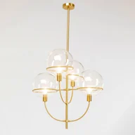 Lampy sufitowe - KARE Lantern żyrandol Ø 68cm 4-pkt. złoty - miniaturka - grafika 1