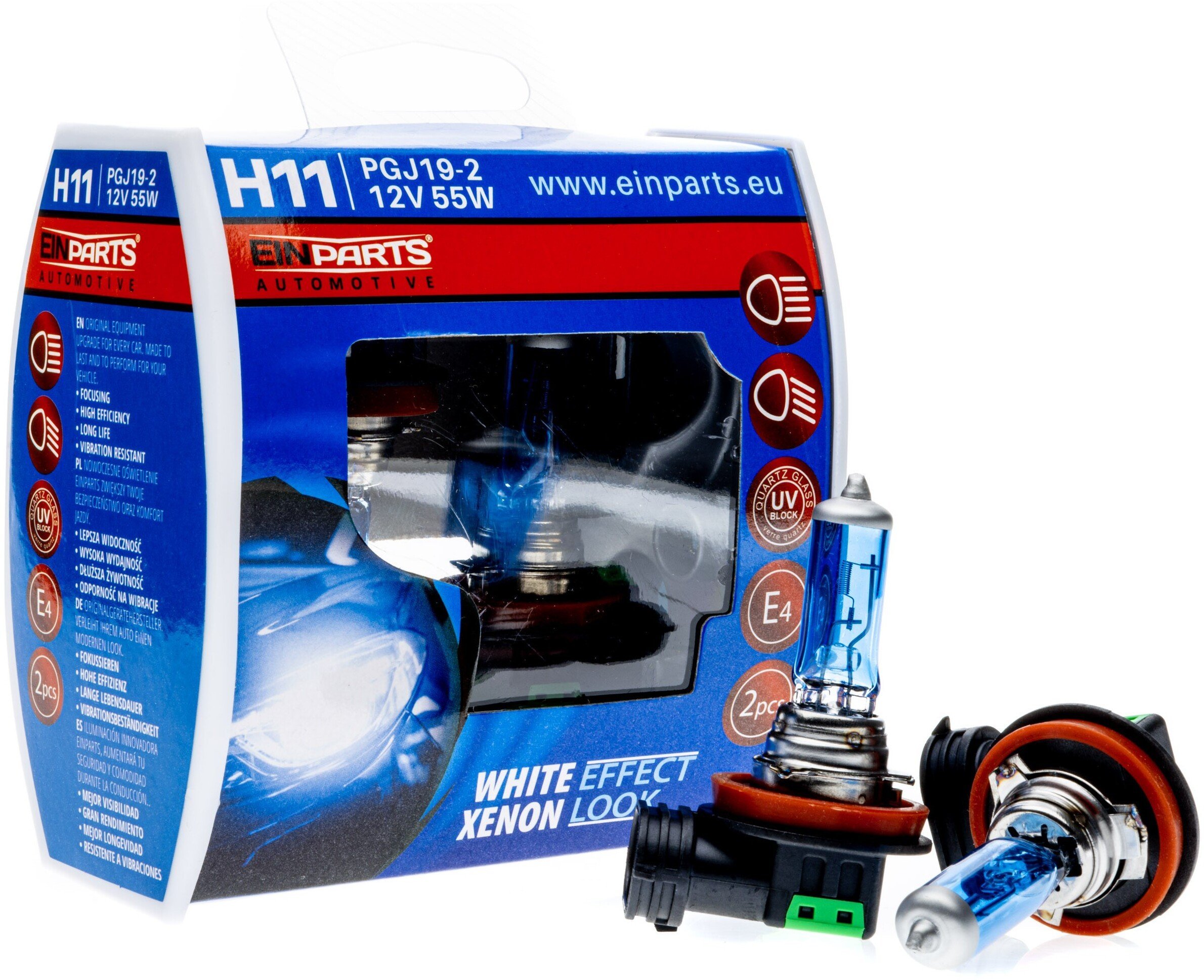 Einparts Automotive EPB79 H11 WHITE EFFECT XENON LOOK
