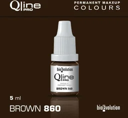 Pigment do makijażu permanentnego brwi Bioevolution Brown 860 Qline Pro 5ml - Pozostałe akcesoria kosmetyczne - miniaturka - grafika 1