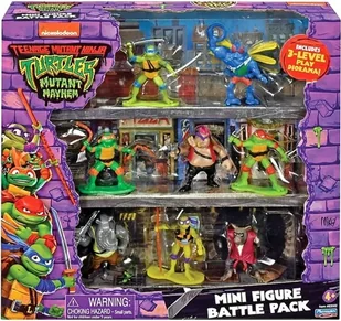Zestaw figurek Playmates Teenage Mutant Ninja Turtles Battle Pack 8 szt (0043377835622) - Figurki dla dzieci - miniaturka - grafika 1