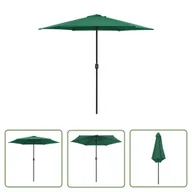 Parasole ogrodowe - The Living Store Parasol ogrodowy na aluminiowym słupku - 270x246 cm - zielony - Parasol Ogrodowy - miniaturka - grafika 1