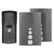 Domofony - Zestaw domofonowy EURA Difesa ADP-51A3 Grafitowy - miniaturka - grafika 1