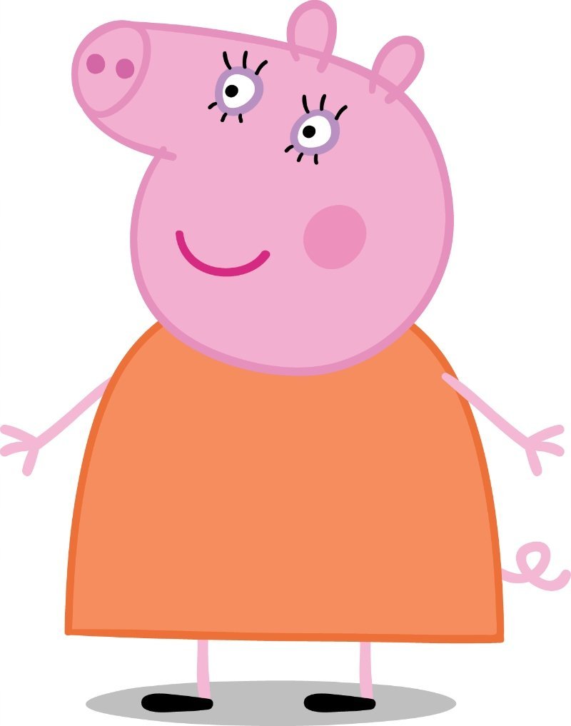 Naklejka Uv Wypukła Ozdobna DTF UV Aplikacja Mama Świnka Peppa Pig