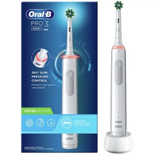 Oral-B Pro 3 3000 CrossAction Biały - Szczoteczki elektryczne - miniaturka - grafika 1
