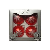 Bombki - Zestaw bombek szklanych DEKOR 8 cm 4 sztuki mix - miniaturka - grafika 1