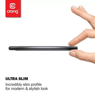 Crong Dual Fast Wireless Charger - Bezprzewodowa ładowarka indukcyjna Qi 2x15W (Shadow Black) - Ładowarki do telefonów - miniaturka - grafika 2