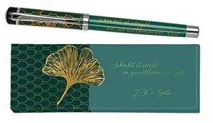 moses. libri_x pióro kulkowe Johann Wolfgang firmy Goethe, metalowy długopis z niebieskim wkładem, z nadrukiem z cytatem Johann Wolfgang firmy Goethe, w pudełku prezentowym, 1 sztuka (1 opakowanie) - Pióra kulkowe - miniaturka - grafika 1