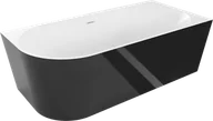Wanny - Mexen Mia wanna wolnostojąca narożna prawa 150 x 75 cm, biała/czarna, przelew biały - 52691507575P-20 - miniaturka - grafika 1