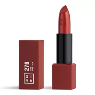 Szminki - 3ina 3INA Makeup  wegański  Cruelty Free  The Lipstick 276  długotrwała pomadka  matowa  mocno pigmentowana pomadka do ust  matowana  kolor kasztanowy błyszczący - miniaturka - grafika 1