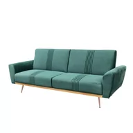 Sofy i kanapy - Sofa SAMTIGE 3-osobowa welurowa zielona 212 x 84 x 86,5 cm HOMLA - miniaturka - grafika 1