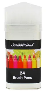 Scribblicious- Pisaki filcowe Brush — zestaw 24 sztuk Art & Craft - Foliopisy - miniaturka - grafika 1