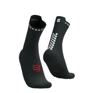 Skarpetki biegowe Compressport ProRacing Socks V4 Run High black/white - Odzież trekkingowa damska - miniaturka - grafika 1