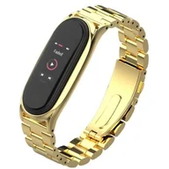 Akcesoria do pulsometrów i zegarków sportowych - Tech-Protect Stainless Xiaomi Mi Band 5 Gold - miniaturka - grafika 1