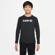 Koszulki i topy damskie - Nike B NP DF Ls Top Black XS - miniaturka - grafika 1